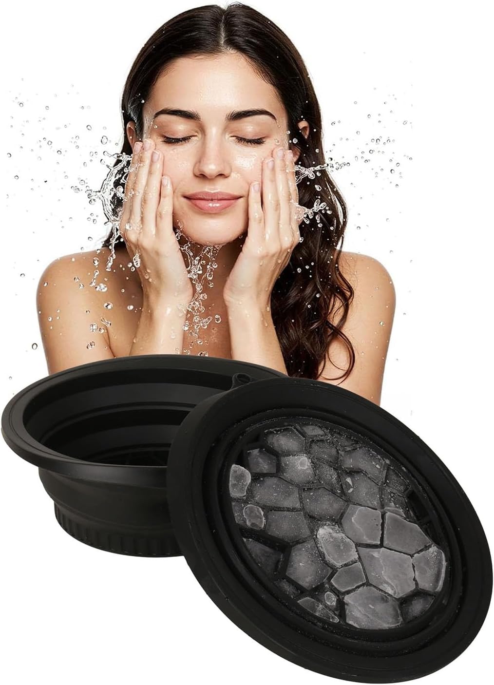 Collapsible Silicone Facial Ice Bath Bowl For Cold Plunge Therapy Portable Spa Tool For Home