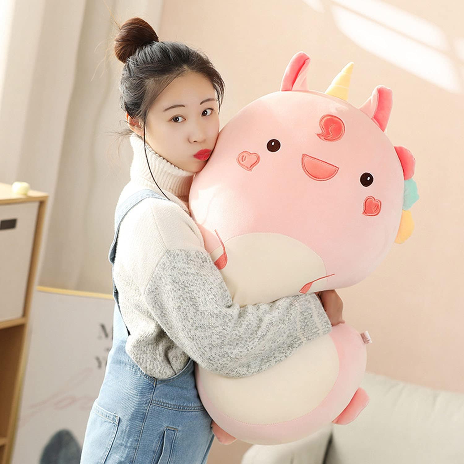 Stuffed Cartoon Doll Huggable Dinosaur Bunny Unicorn Soft Plush Toy Lovely Buddy Soft Pillow