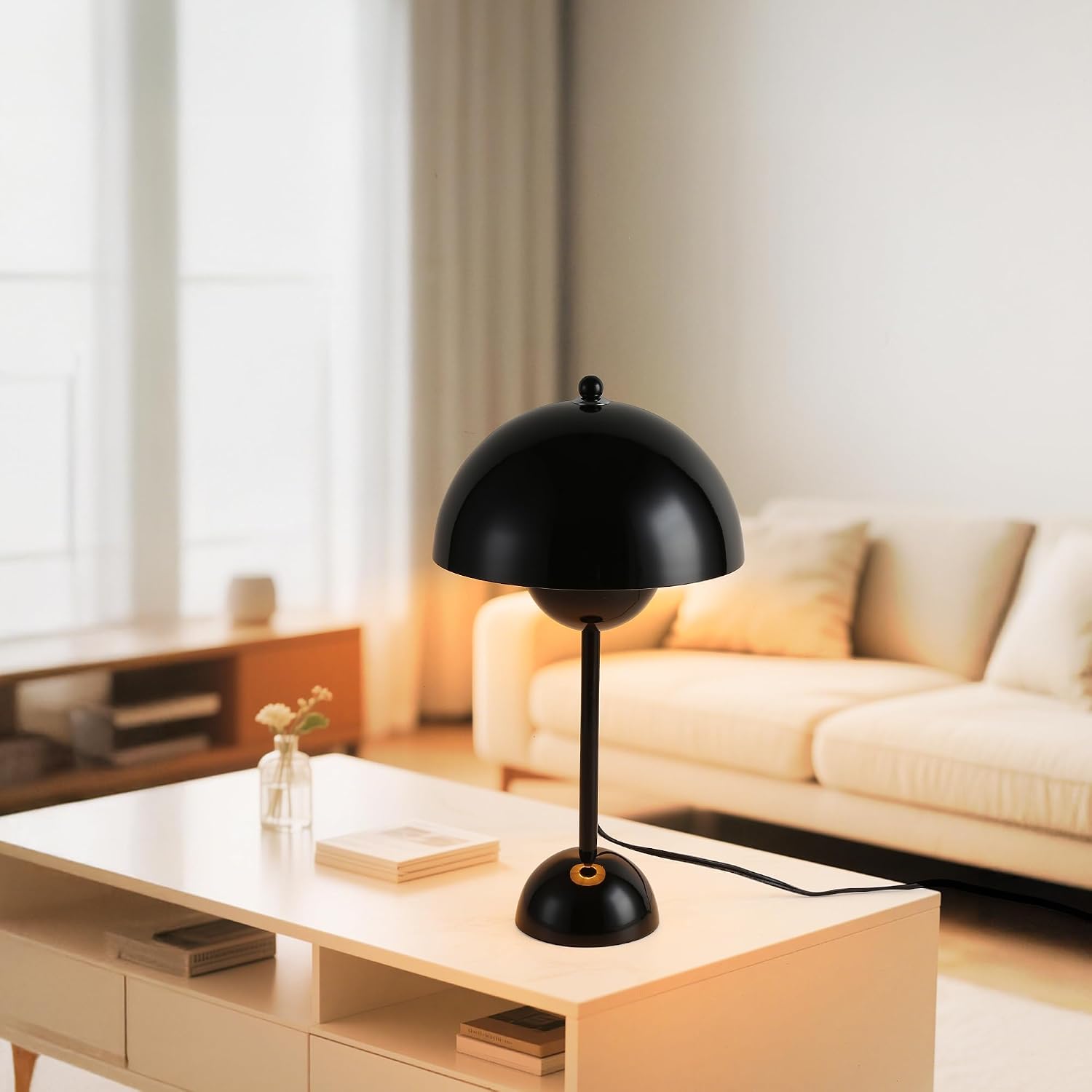 Ins Flowerpot Table Lamp Rechargeable Type-C Night Light Touch Dimmable Bedroom Bedside Lamp