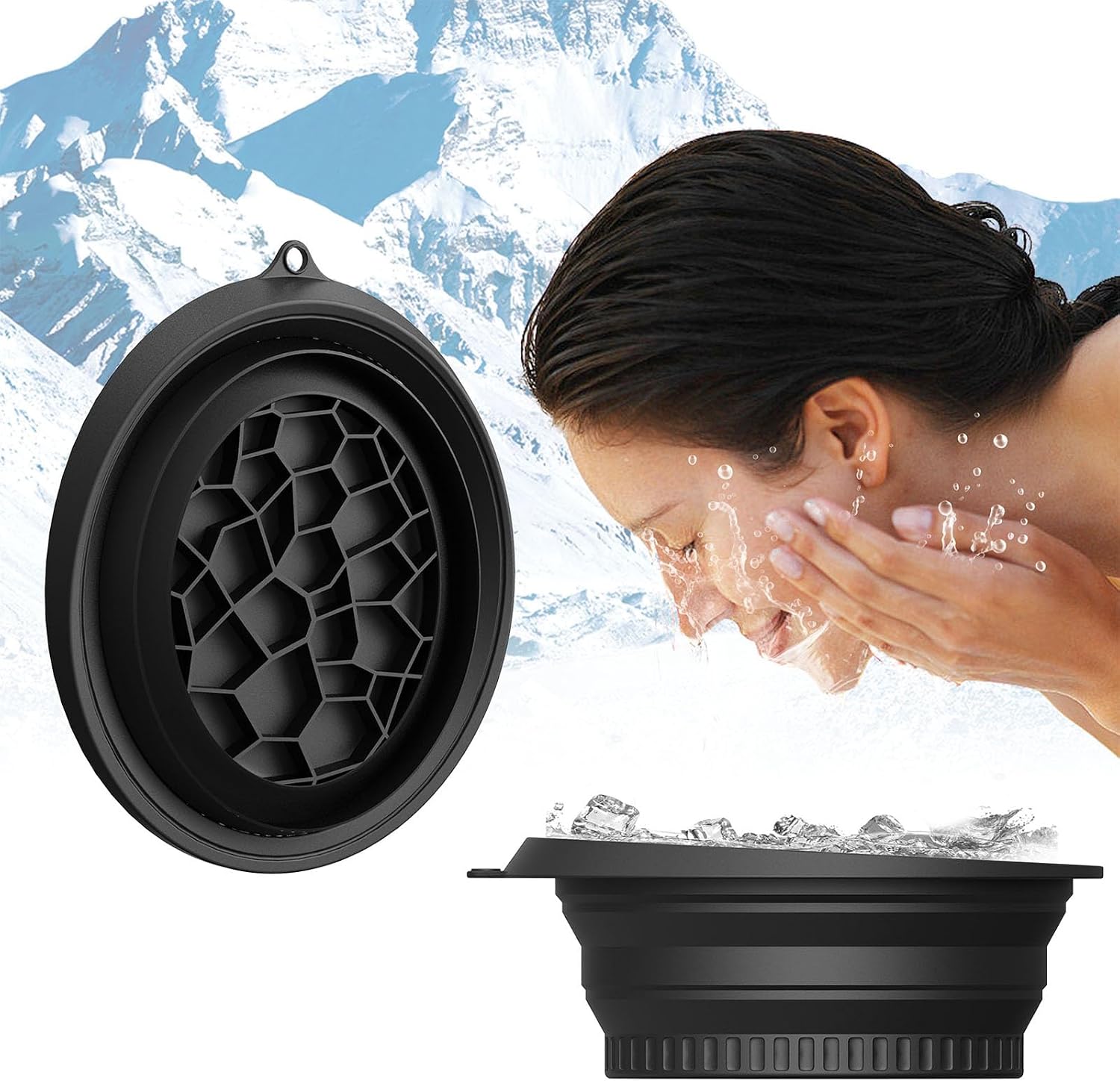 Collapsible Silicone Facial Ice Bath Bowl For Cold Plunge Therapy Portable Spa Tool For Home