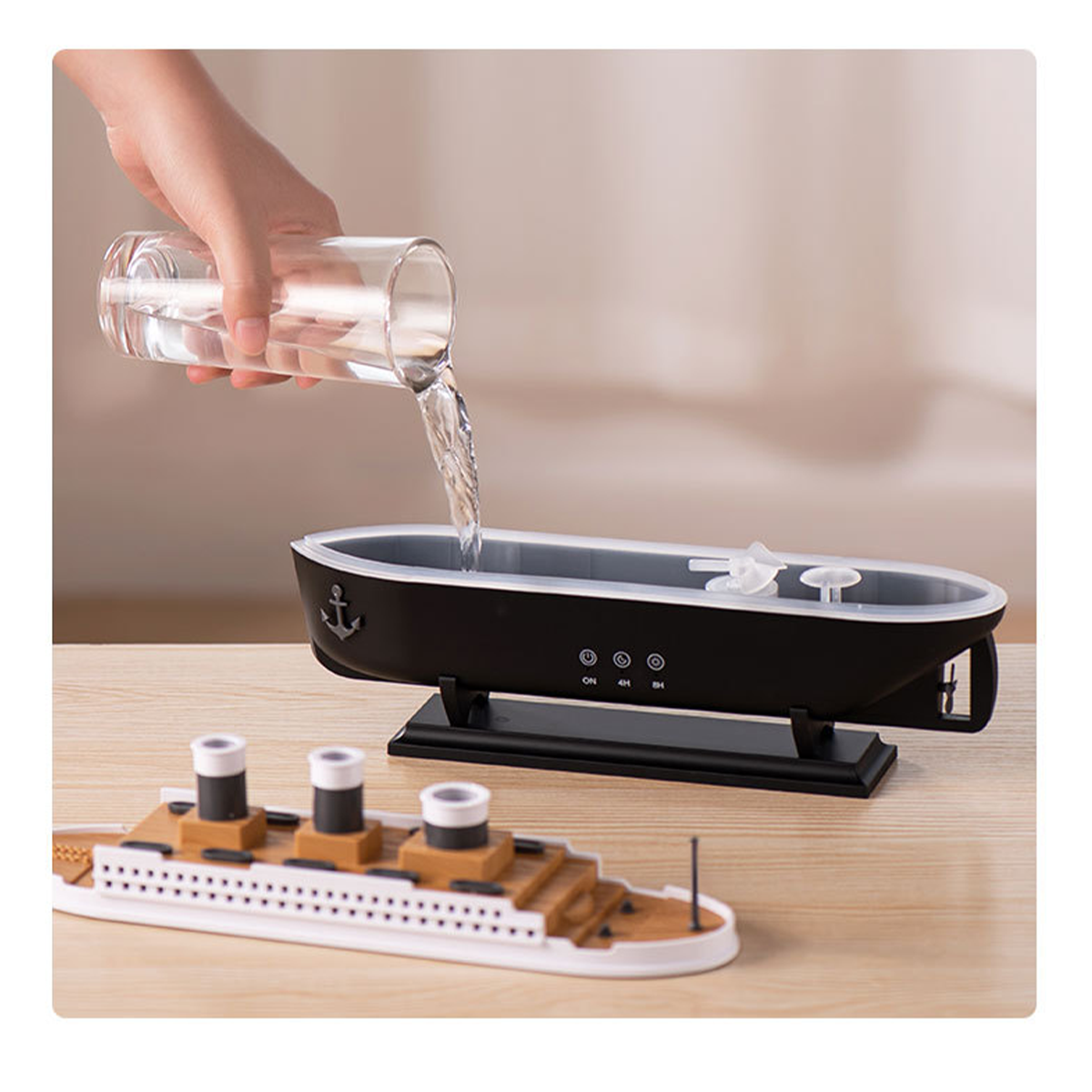Titanic Air Humidifier Essential Oil Fragrance Diffuser Jellyfish Smoke Ring Spray Diffuser