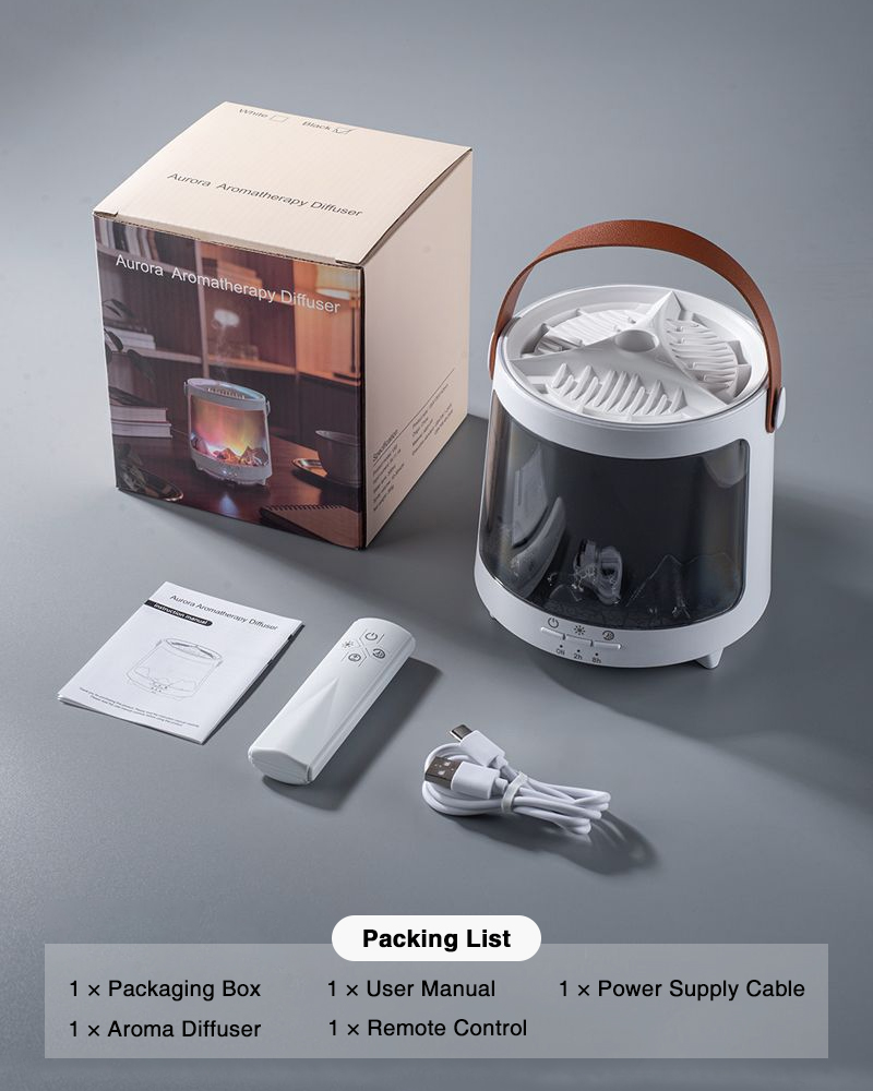 Aroma Diffuser With 7 Color Light Humidifier With Remote Control Essential Oils For Home Office