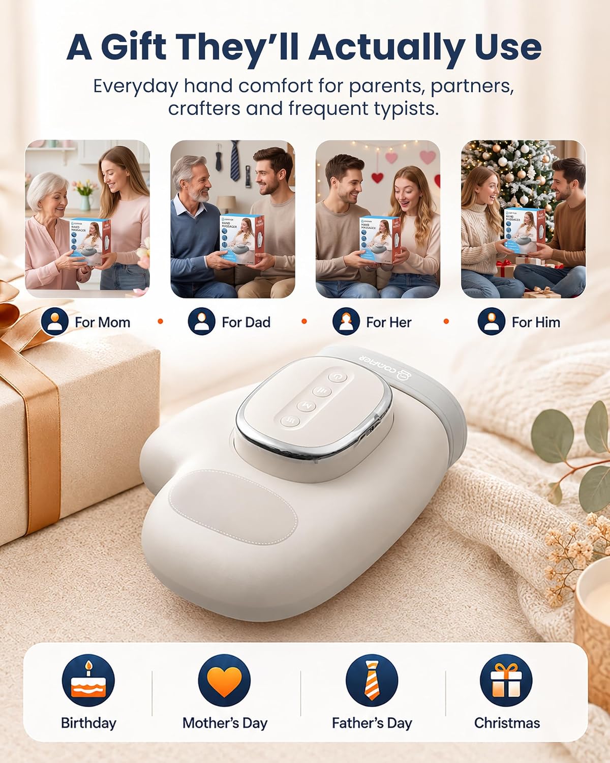 Electric Hand Massager with 14 Airbags for Office Workers/Gamers/Post-Surgery Care 3D Compression