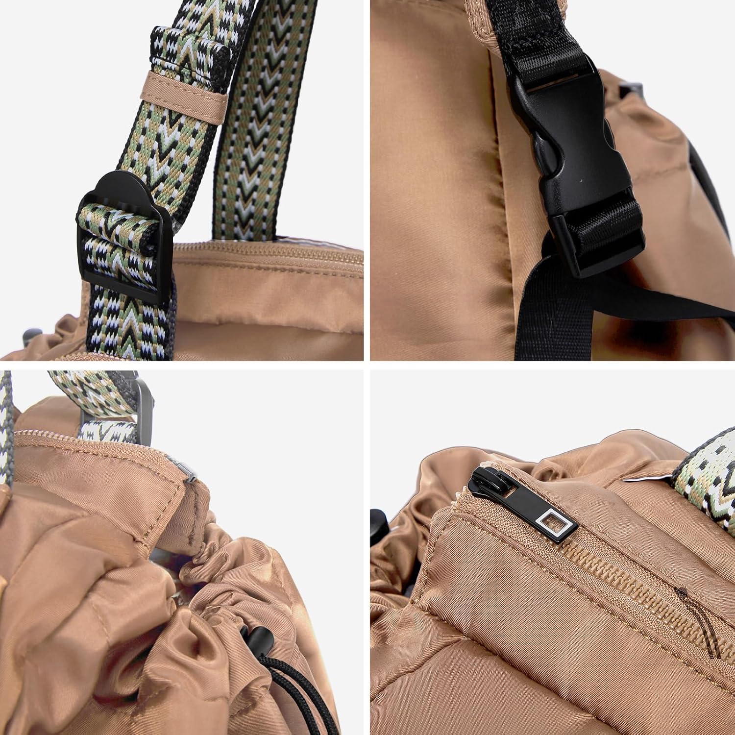 Multifunctional Travel Organizer Bag 15‑Pocket Large Capacity Mommy Backpack Crossbody Shoulder Bag