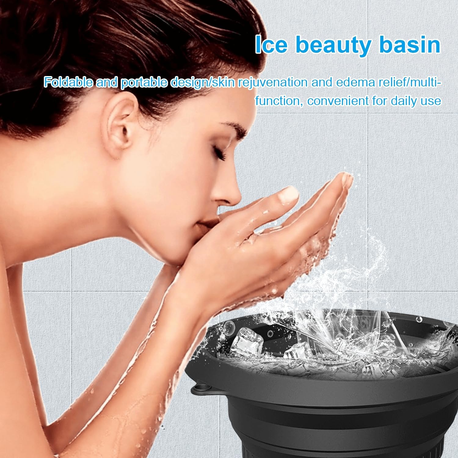 Collapsible Silicone Facial Ice Bath Bowl For Cold Plunge Therapy Portable Spa Tool For Home