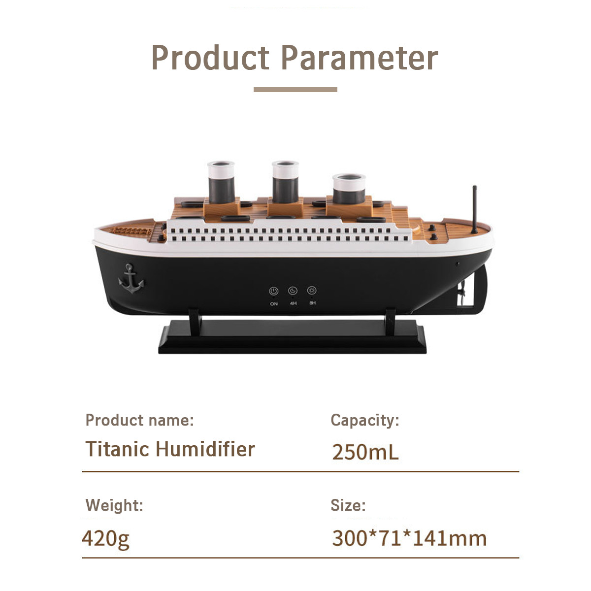 Titanic Air Humidifier Essential Oil Fragrance Diffuser Jellyfish Smoke Ring Spray Diffuser