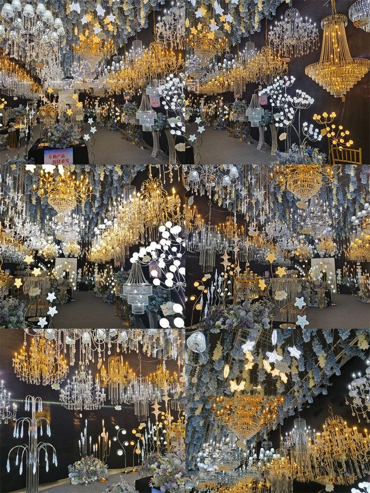 5/10pcs New Wedding Props Chandelier String Wedding Ceiling Reception Area Decorative Lights