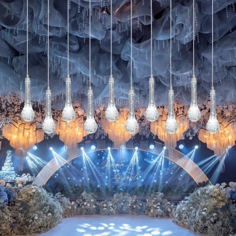 5/10pcs New Wedding Props Chandelier String Wedding Ceiling Reception Area Decorative Lights