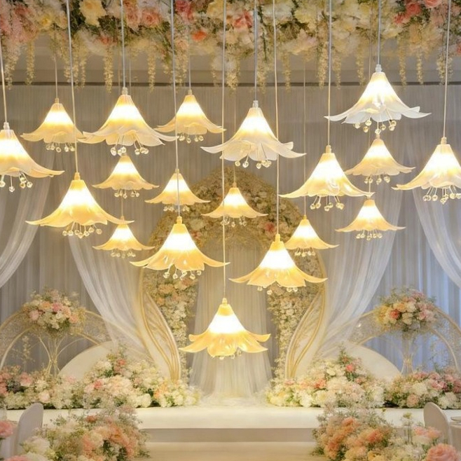 5/10pcs New Wedding Props Chandelier String Wedding Ceiling Reception Area Decorative Lights