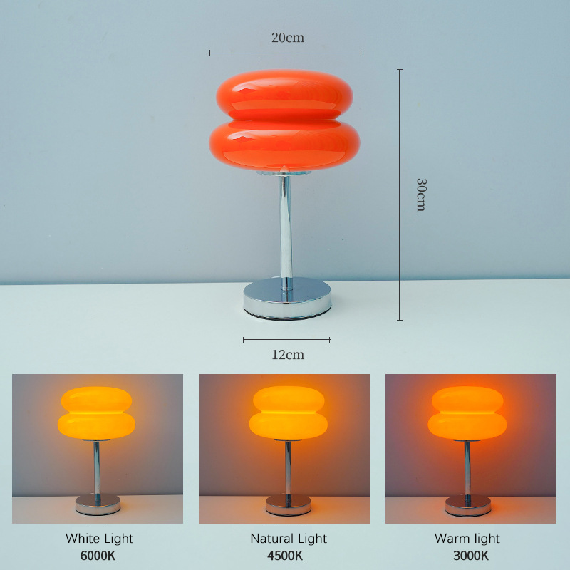 Bedroom Table Lamp Retro Creative Decorative Bedroom Hamburger Bedside Lamp USB Charging Light