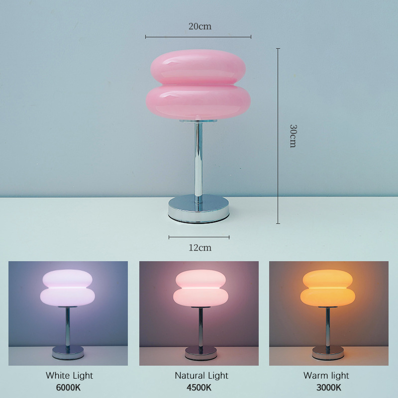 Bedroom Table Lamp Retro Creative Decorative Bedroom Hamburger Bedside Lamp USB Charging Light