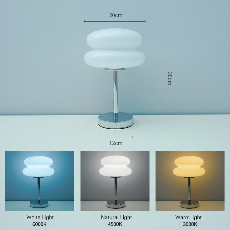 Bedroom Table Lamp Retro Creative Decorative Bedroom Hamburger Bedside Lamp USB Charging Light