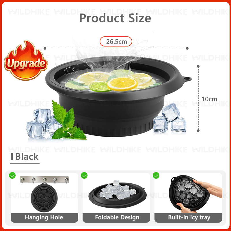 Collapsible Silicone Facial Ice Bath Bowl For Cold Plunge Therapy Portable Spa Tool For Home
