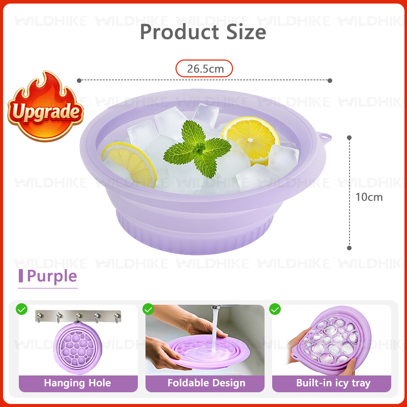 Collapsible Silicone Facial Ice Bath Bowl For Cold Plunge Therapy Portable Spa Tool For Home