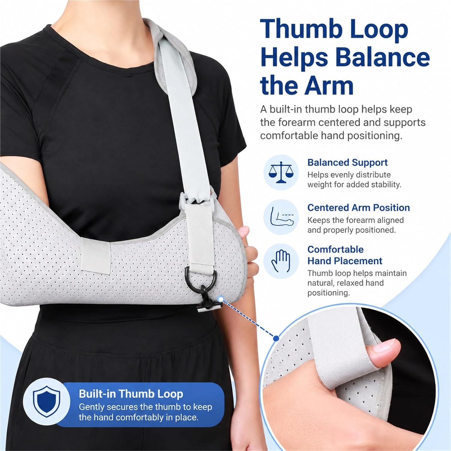 Fracture Protective Shoulder Brace Adjustable Universal Fit Forearm Sling For Children Wrist Elbow Forearm Support