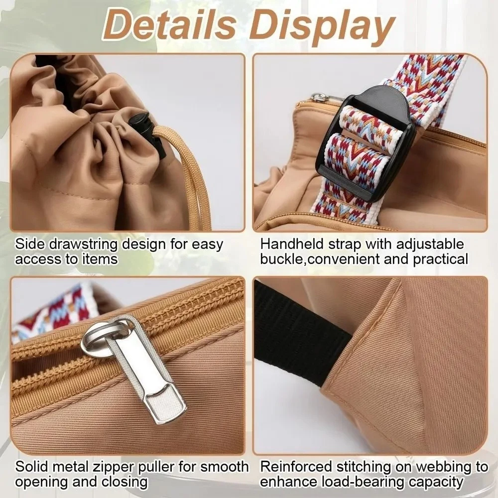 Multifunctional Travel Organizer Bag 15‑Pocket Large Capacity Mommy Backpack Crossbody Shoulder Bag