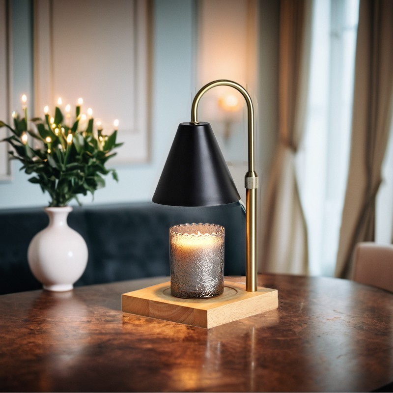 Candle Warmer Lamp Green with Timer Dimmer, Electric Candle Lamp Light Warmer Wax Heater With 2 Bulbs, Mom Christmas Birthday Gifts For Her Women, House Warming Gifts New Home