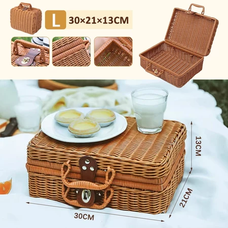 Rattan Suitcase for Gift Sets, Decor, Camping, Storage
