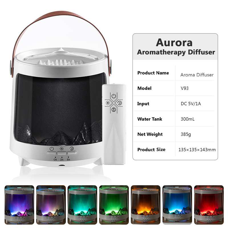 Aroma Diffuser With 7 Color Light Humidifier With Remote Control Essential Oils For Home Office