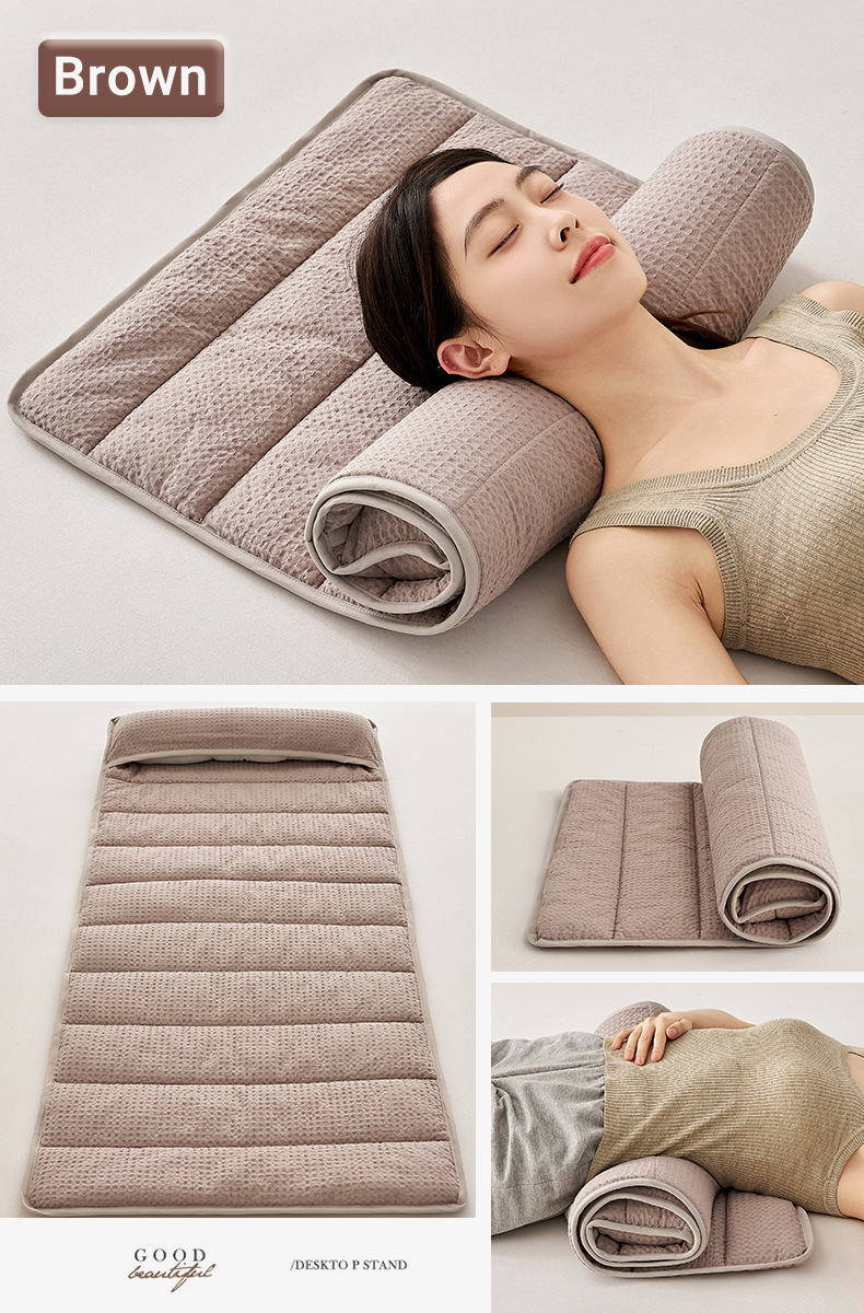 Sleep Towel Therapeutic Towel Pillow Height Adjustable Neck Support Pillow Travel Portable Pillow