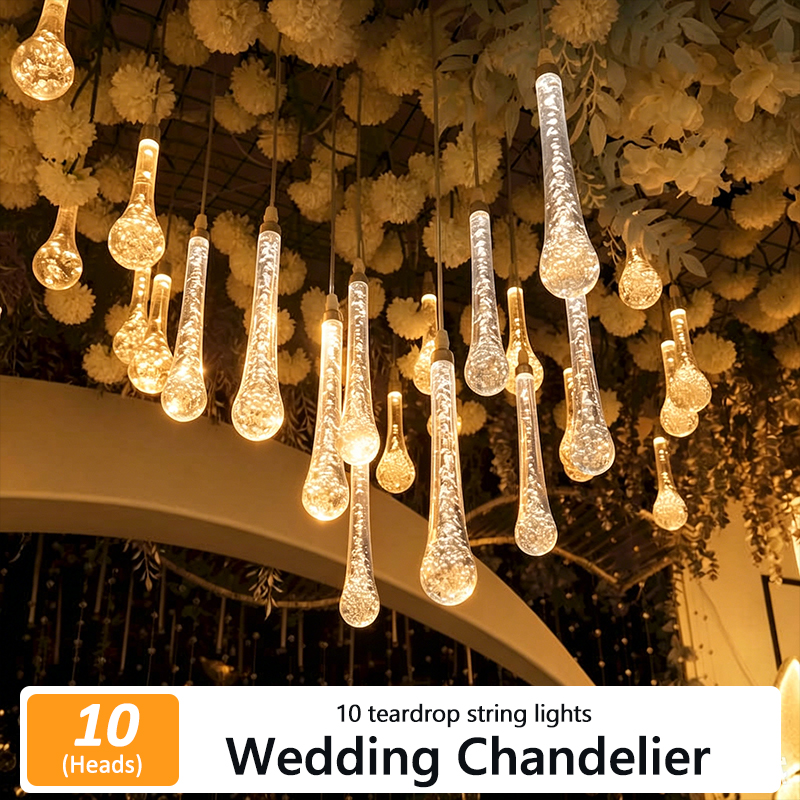 5/10pcs New Wedding Props Chandelier String Wedding Ceiling Reception Area Decorative Lights