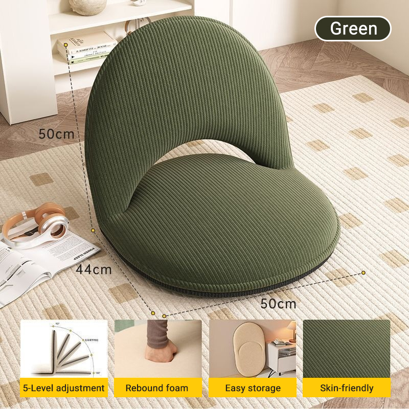 Lazy Sofa Tatami Chair High-Quality Comfortable Lazy Sofa Armchair 5-Level Adjustable with Cushion