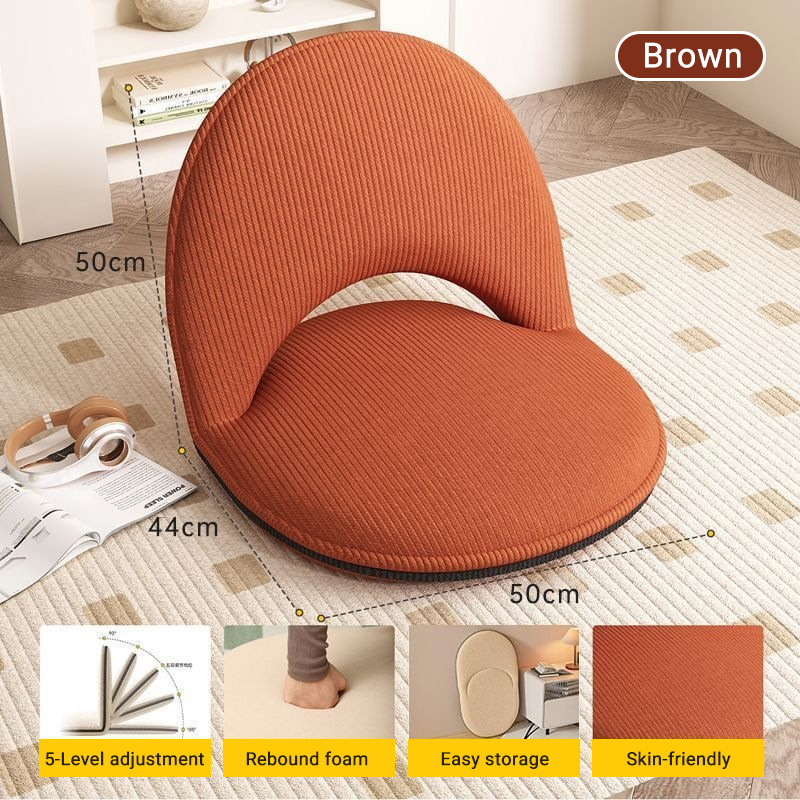 Lazy Sofa Tatami Chair High-Quality Comfortable Lazy Sofa Armchair 5-Level Adjustable with Cushion
