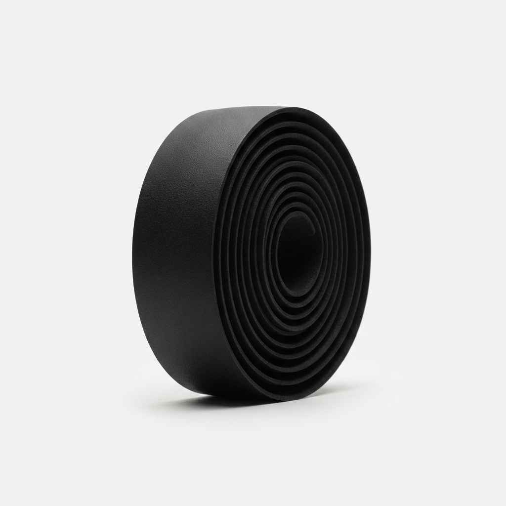 Black cushioned PU bike bar tape