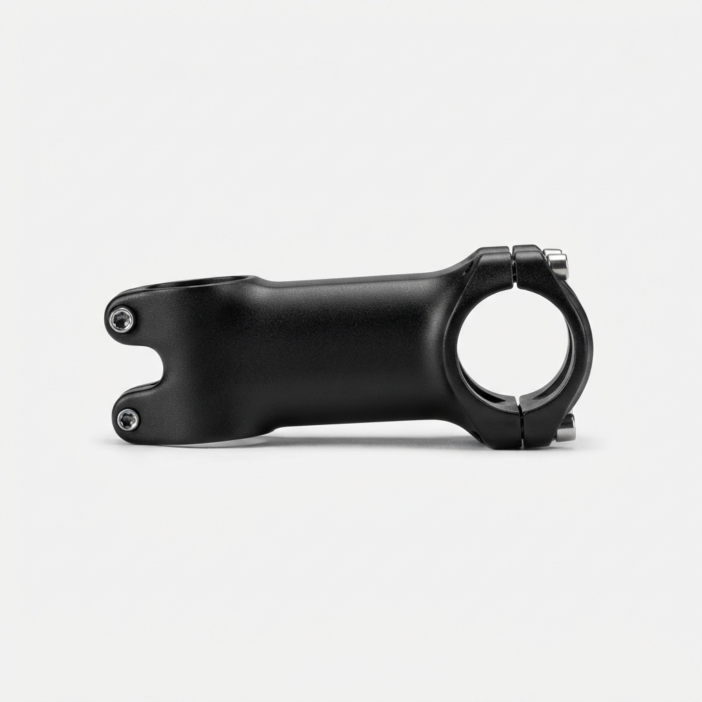 Black alloy bike stem 31.8mm for road and MTB