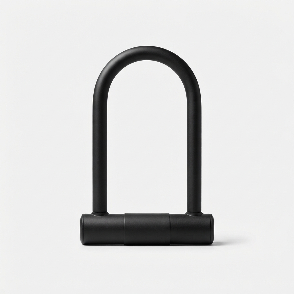Black heavy-duty bike u-lock