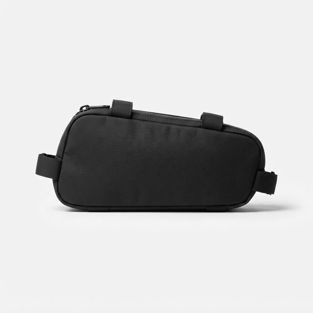 Black aero bike top tube bag