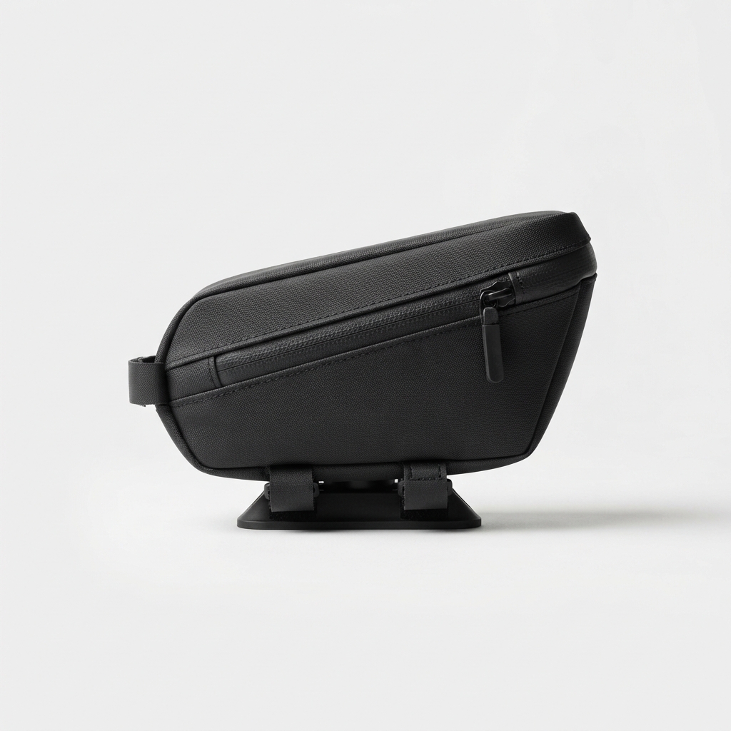 Black compact bike saddle bag