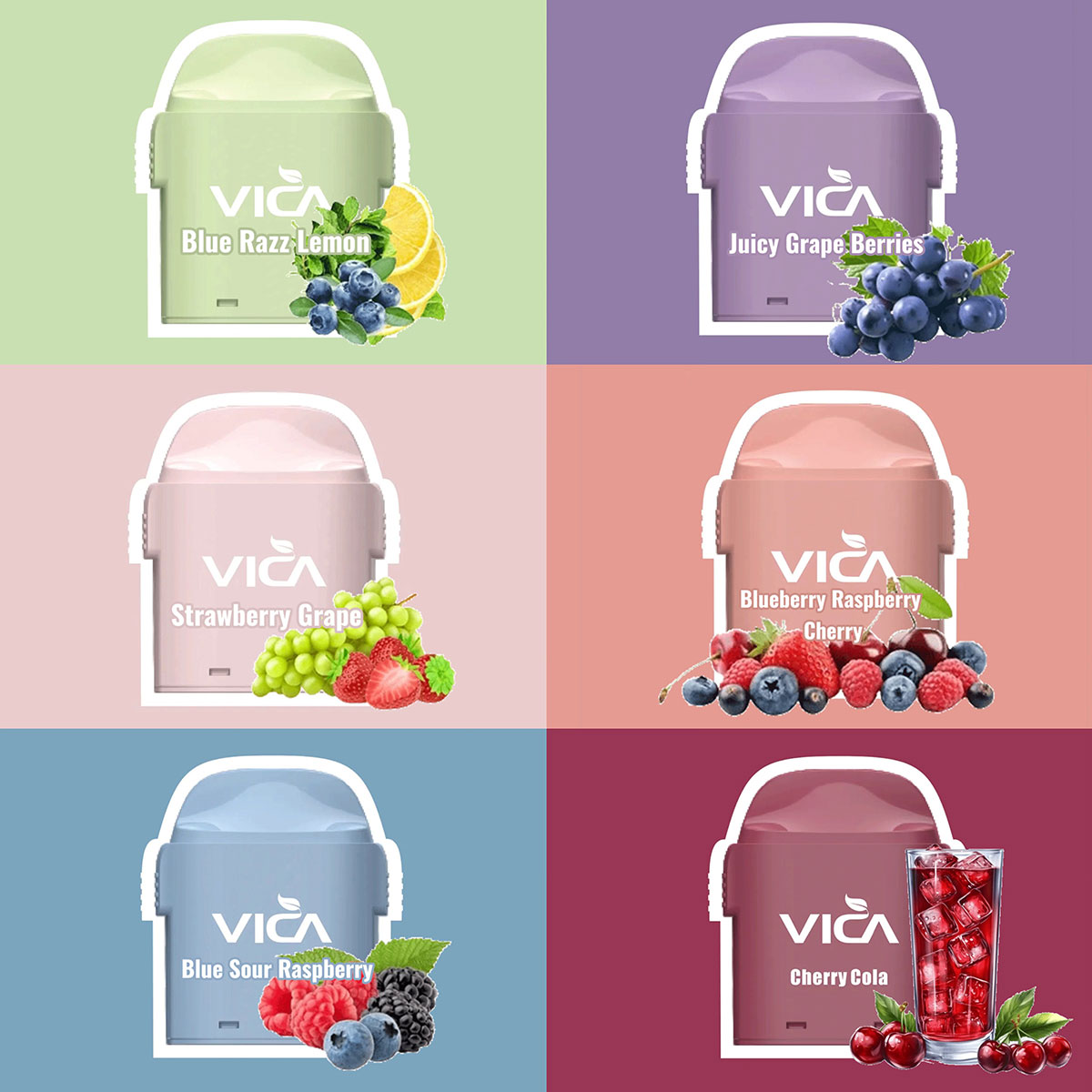 VICA AD10 Replaceable-Pod E-Cigarette �C 20,000 Puffs of Enduring Performance | 6 Selected Flavors