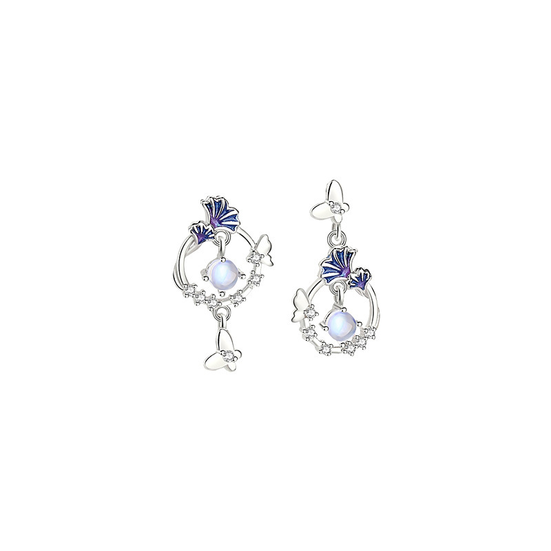  S925 NEW multiple styles Stud 15mm 2.2 g Star and Moon zircon Earrings For women gift