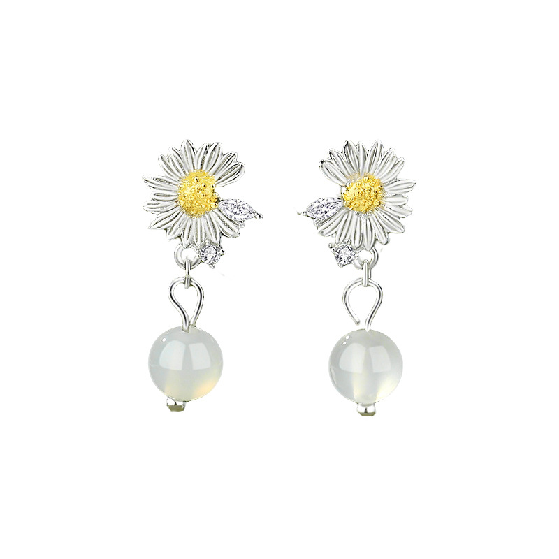 S925 multiple styles Stud 15mm 1.5 g Flower design zircon Earrings  