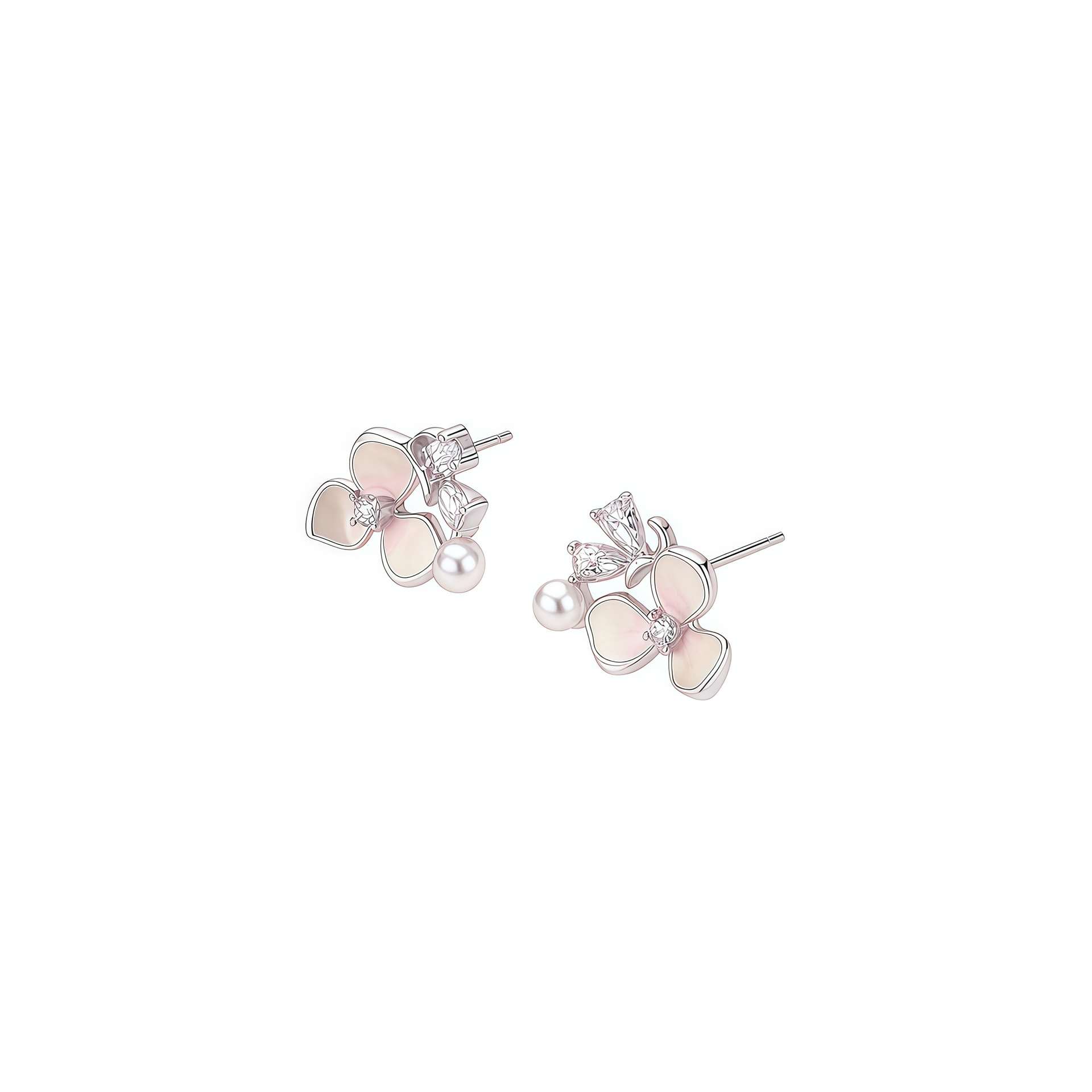 S925 NEW multiple styles Stud 14mm 1 g Flowers and Flowers zircon Earrings  