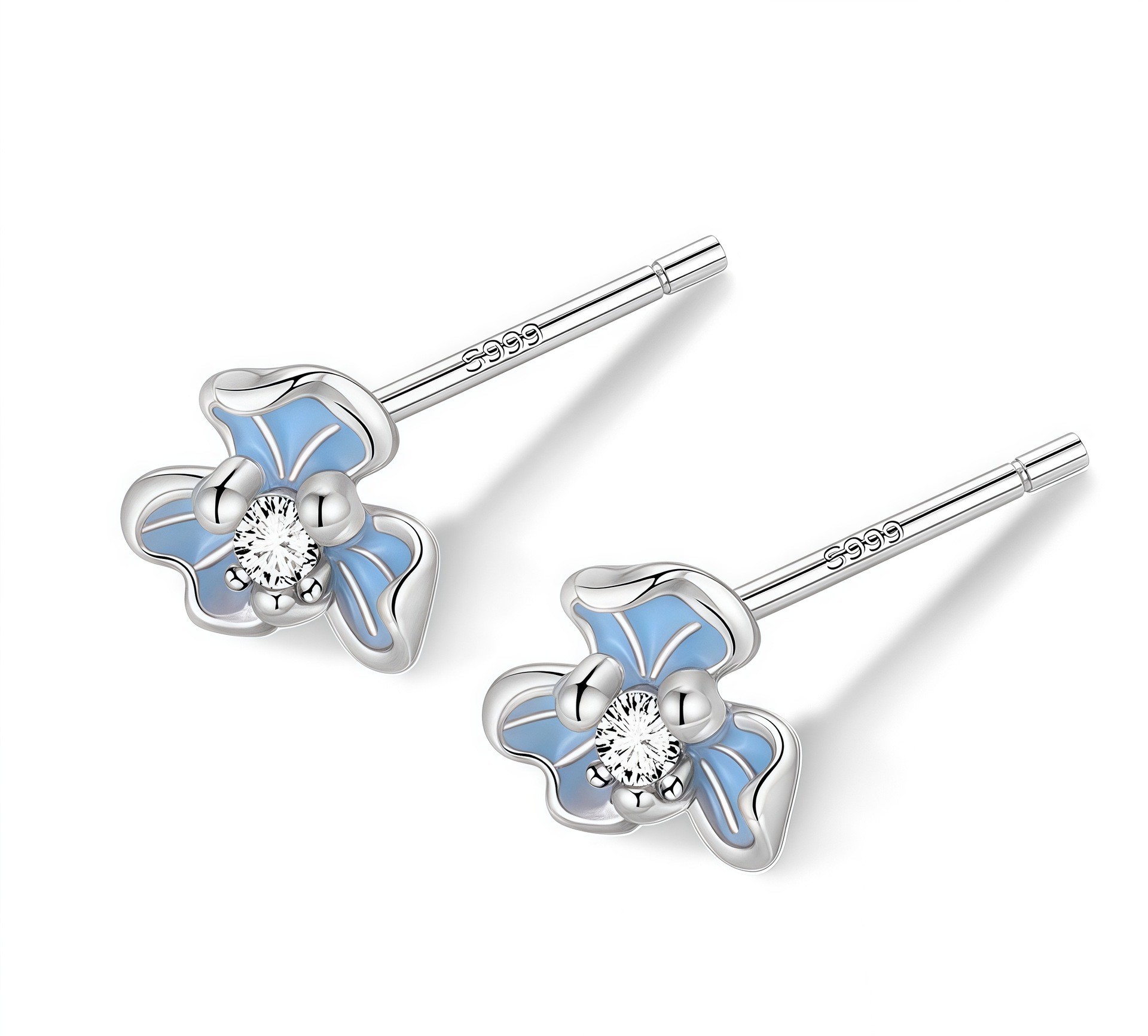 S925 NEW multiple styles Stud 14mm 1 g Flowers and Flowers zircon Earrings  