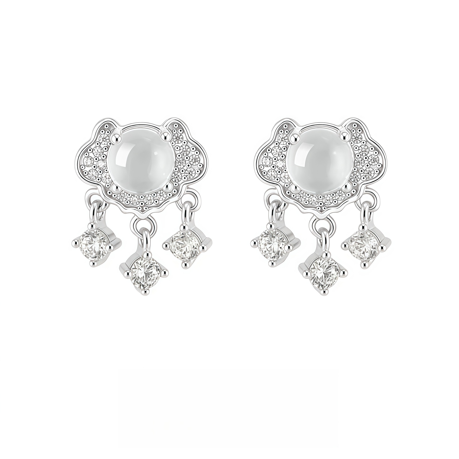 S925 NEW Multi Design Stud 14mm 2g zircon Earrings For women gift
