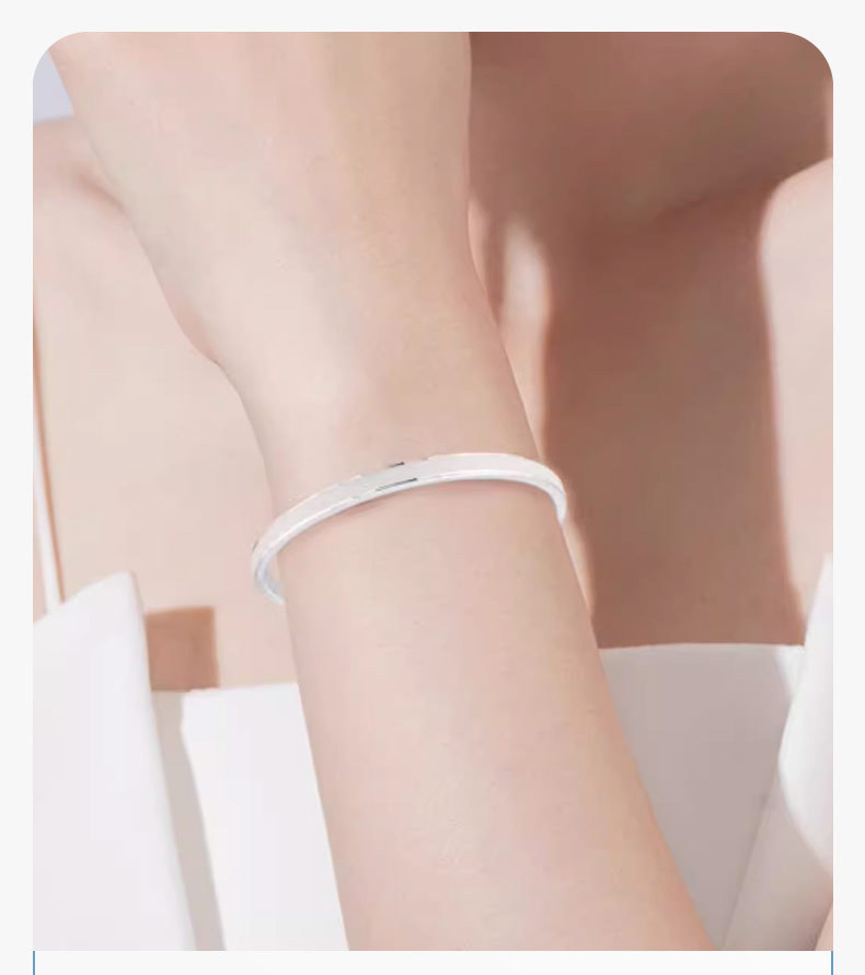 S990 20g Solid Open Starry Silver Star Bracelet