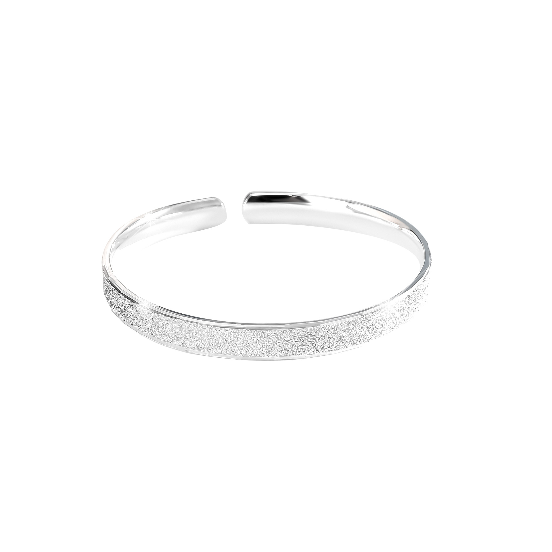 S990 20g Solid Open Starry Silver Star Bracelet