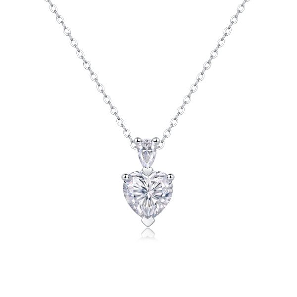 S925 Silver lady The Beloved Of The Heart Pendant Necklace Set