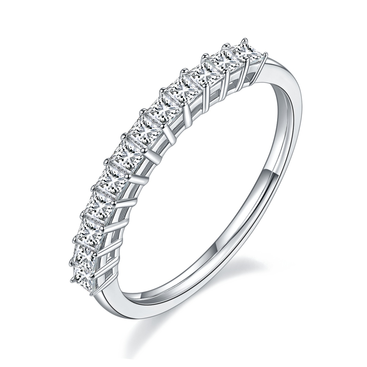 S925 Silver 0.5-carat A ticket of small zircon stones zircon Ring 