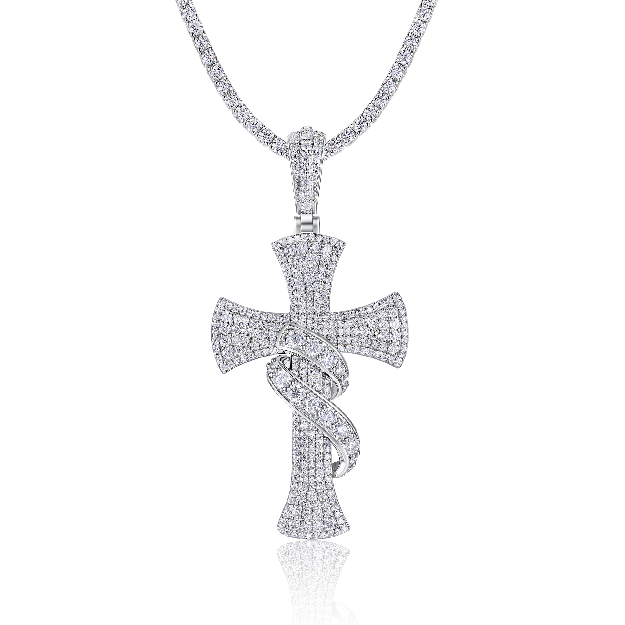 S925 Silver Super Precision Crafted Cross Necklace Pendant 2026