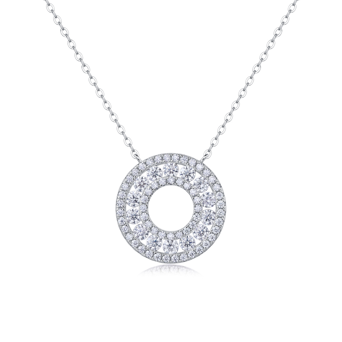 S925 Silver Reciprocating Pendant Necklace Set