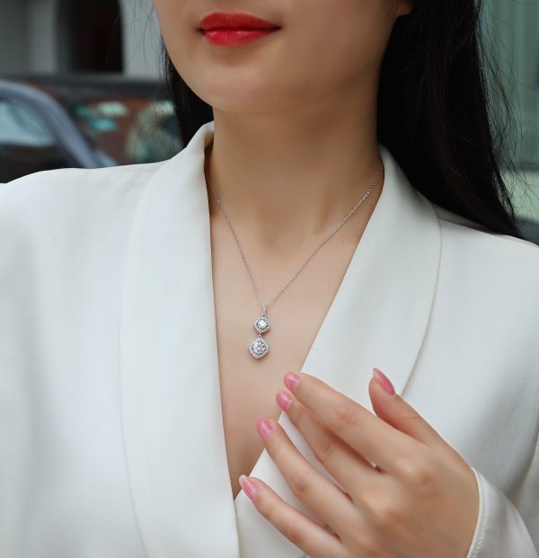 S925 Silver Snow Field Fairyland Pendant Necklace Set