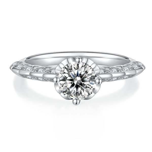 S925 Silver 1-carat Exquisite style zircon Ring 