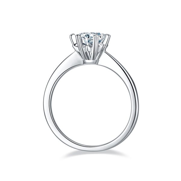 S925 Silver 1-carat Dance Of Wind And Snow  zircon Ring