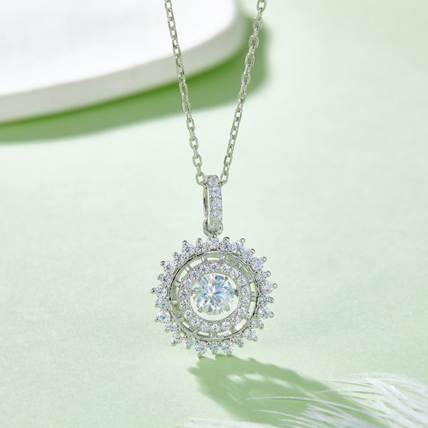 S925 Silver Round Necklace Pendant 2026