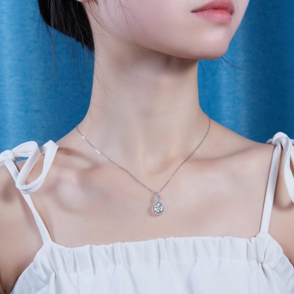 S925 Silver Curve Corridor Pendant Necklace Set