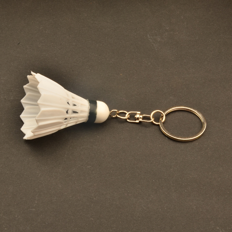 Synthetic resin plastic Eco-friendly PVC multiple Tennis baseball badminton Keychains